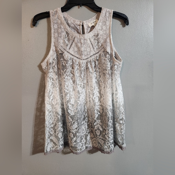Umgee Full Size Dip Dye Loose Knit Side Slit Knit Top Plus Size